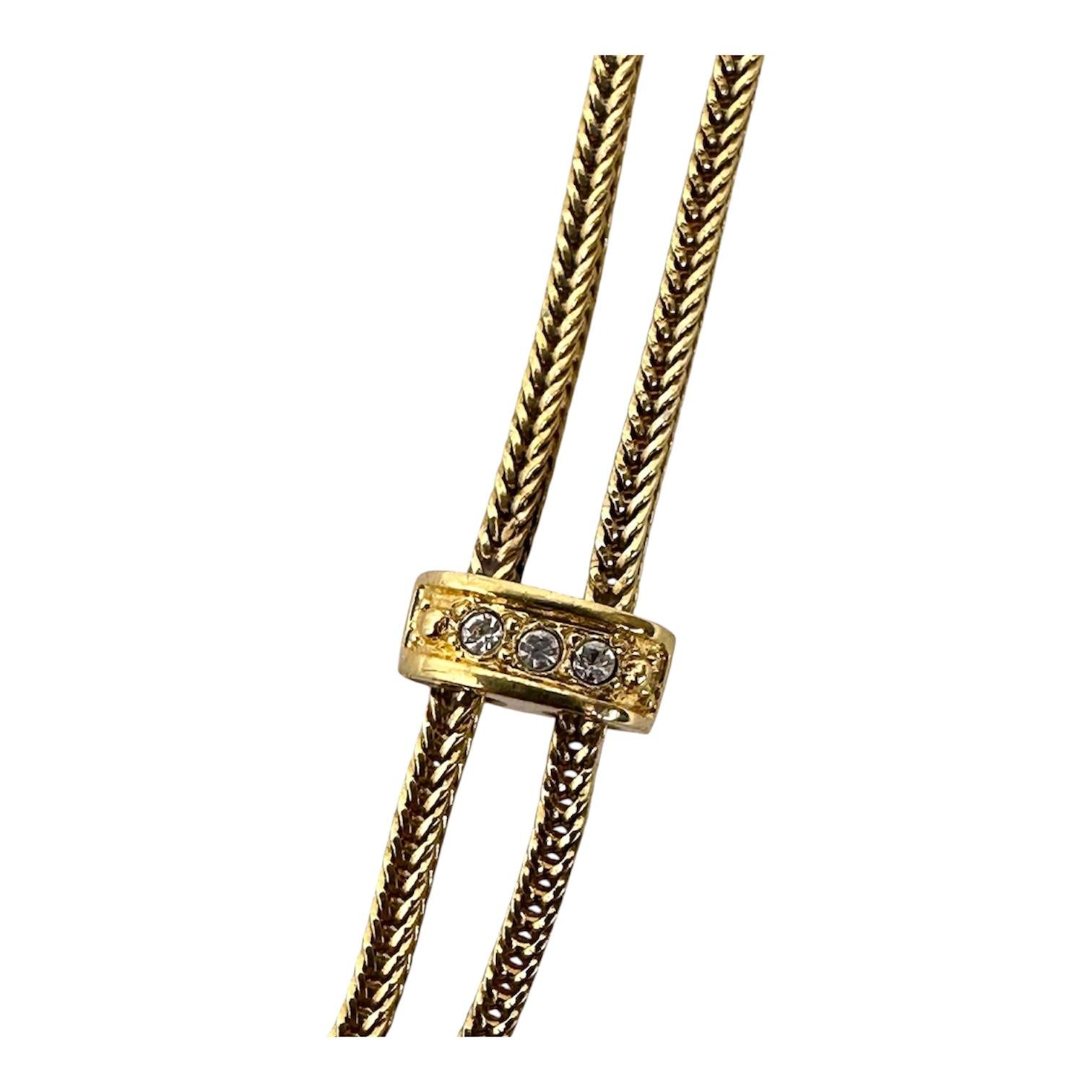 Christian Dior Collana CD Lariat Dorata