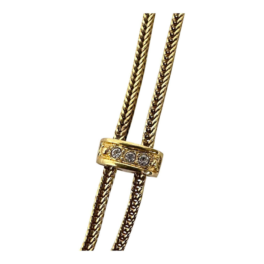 Christian Dior Collana CD Lariat Dorata