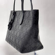 Christian Dior Panarea Tote in Tela Rivestita Cannage Nera Tono su Tono