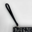 Christian Dior Pochette Trotter in Tela Monogram Blu e Pelle Nera