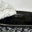 Christian Dior Pochette Trotter in Tela Monogram Blu e Pelle Nera