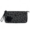 Christian Dior Pochette Trotter in Tela Monogram Blu e Pelle Nera