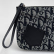 Christian Dior Pochette Trotter in Tela Monogram Blu e Pelle Nera