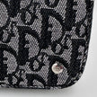 Christian Dior Pochette Trotter in Tela Monogram Blu e Pelle Nera