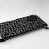 Christian Dior Pochette Trotter in Tela Monogram Blu e Pelle Nera