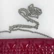 Christian Dior Pochette con catena Lady Dior Cannage vernice rossa