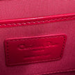 Christian Dior Pochette con catena Lady Dior Cannage vernice rossa