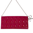 Christian Dior Pochette con catena Lady Dior Cannage vernice rossa