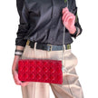 Christian Dior Pochette con catena Lady Dior Cannage vernice rossa