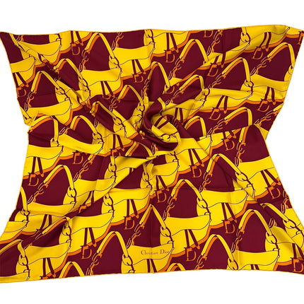 Christian Dior Saddle Foulard in seta multicolor (Era Jonh Galliano)