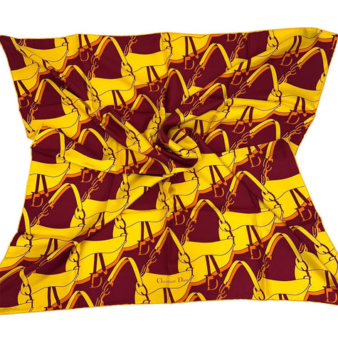 Christian Dior Saddle Foulard in seta multicolor (Era Jonh Galliano)
