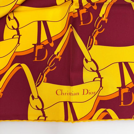 Christian Dior Saddle Foulard in seta multicolor (Era Jonh Galliano)
