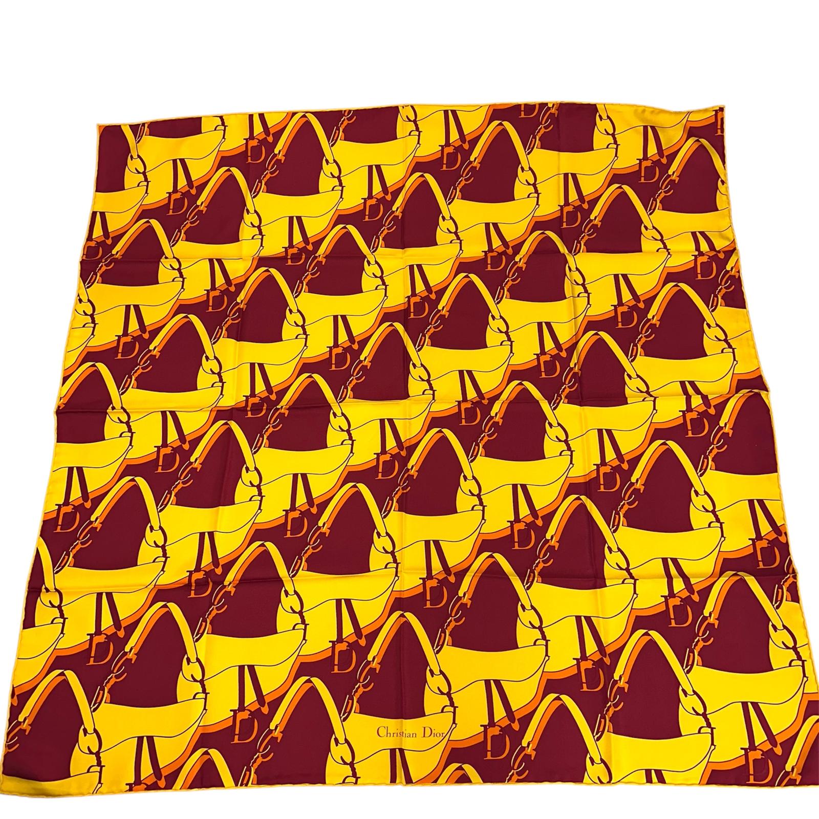 Christian Dior Saddle Foulard in seta multicolor (Era Jonh Galliano)
