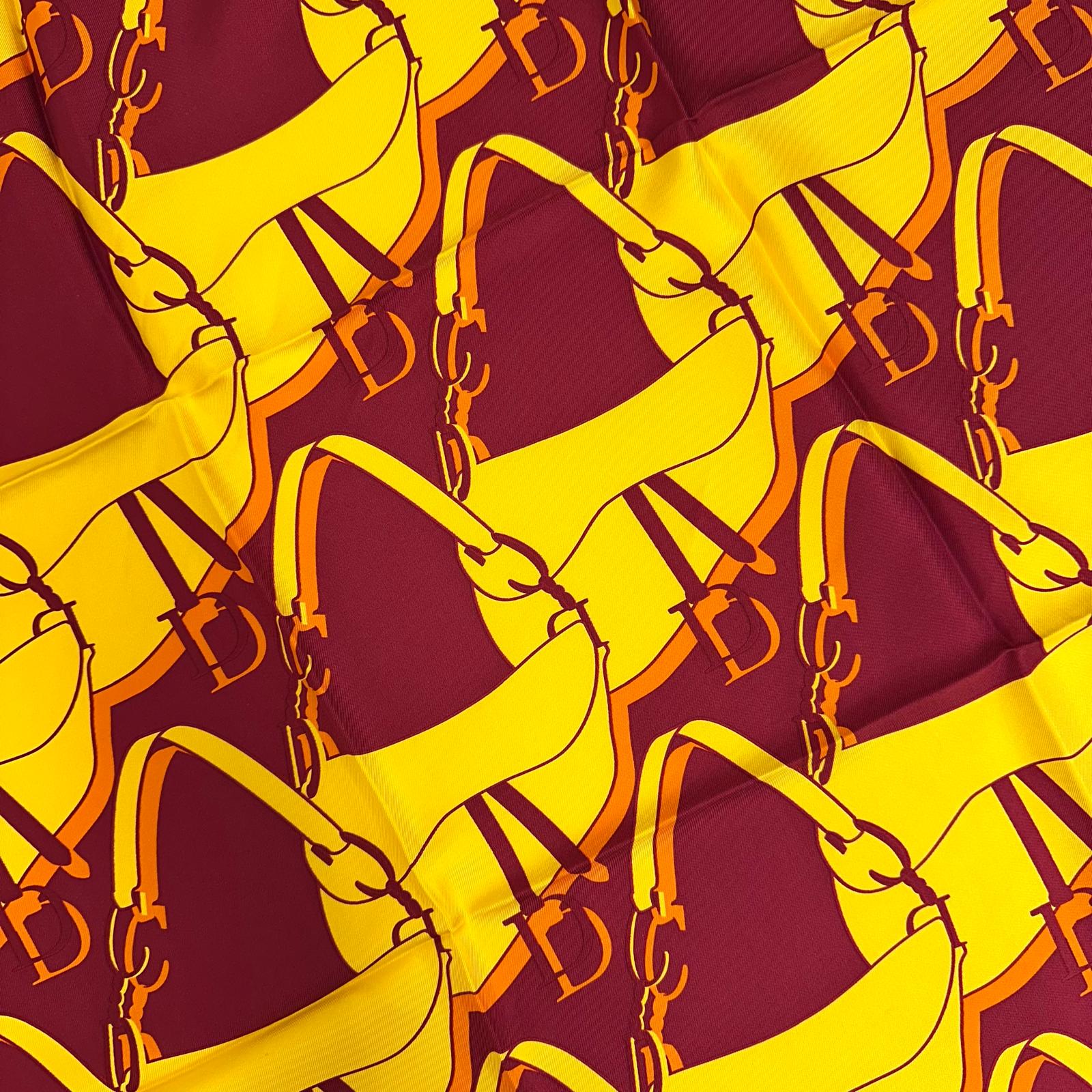 Christian Dior Saddle Foulard in seta multicolor (Era Jonh Galliano)