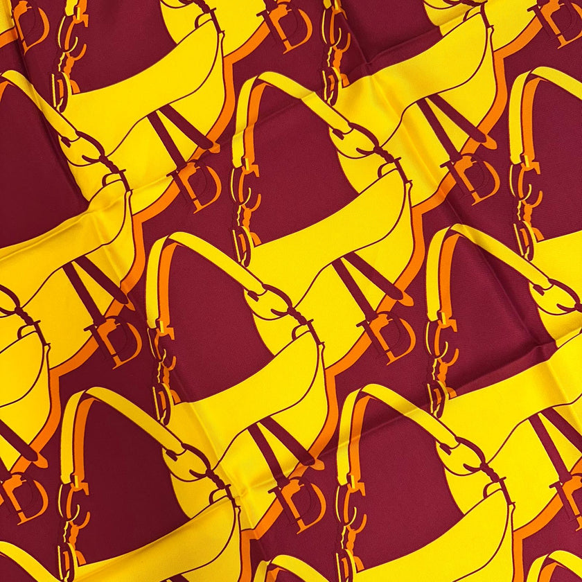 Christian Dior Saddle Foulard in seta multicolor (Era Jonh Galliano)