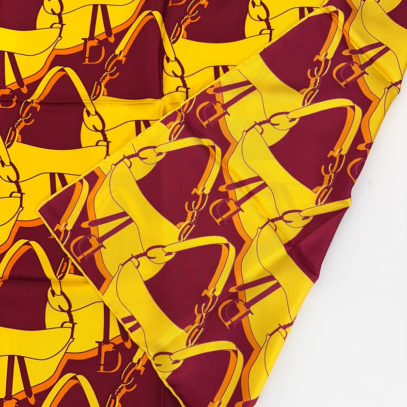 Christian Dior Saddle Foulard in seta multicolor (Era Jonh Galliano)