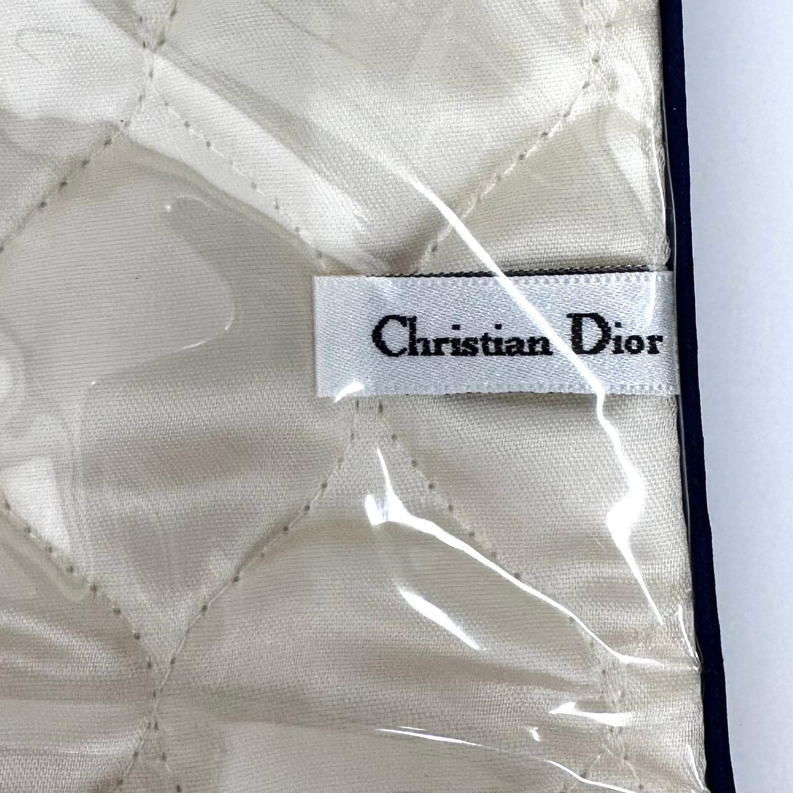 Christian Dior Set da Viaggio Vintage in Raso Blu Navy inutilizzato