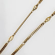 Collana Dior in metallo dorato maglia groumette con iniziali GP