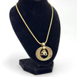 Collana Lady Dior dorata con pendente logo