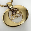 Collana Lady Dior dorata con pendente logo