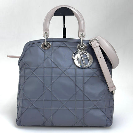 Dior Borsa Granville Cannage bicolore grigio e rosa