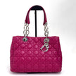 Dior Borsa Lady Dior Soft Shopping Tote Cannage Fucsia