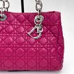 Dior Borsa Lady Dior Soft Shopping Tote Cannage Fucsia