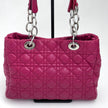 Dior Borsa Lady Dior Soft Shopping Tote Cannage Fucsia