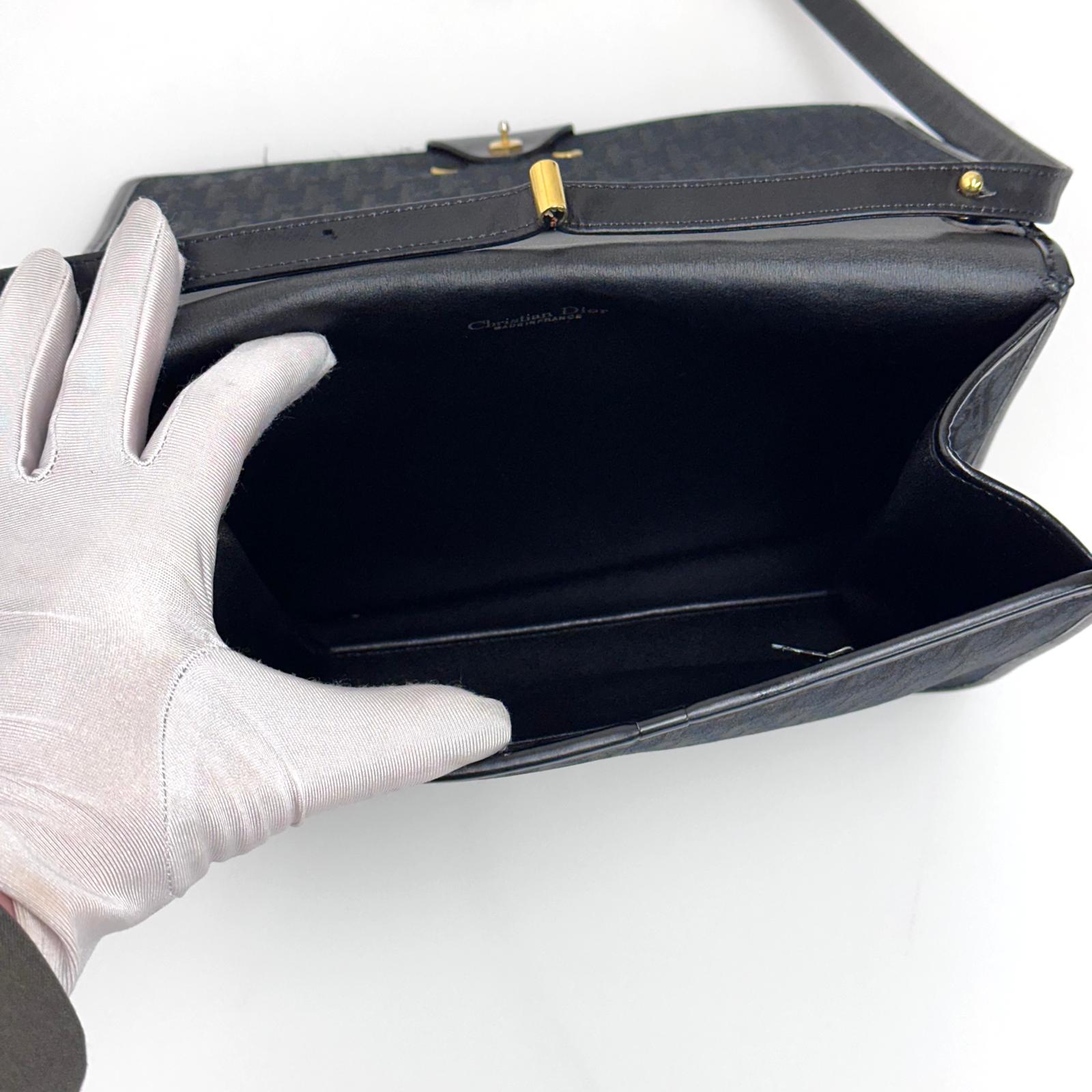 Dior Borsa a spalla modello CD in tela monogram nera