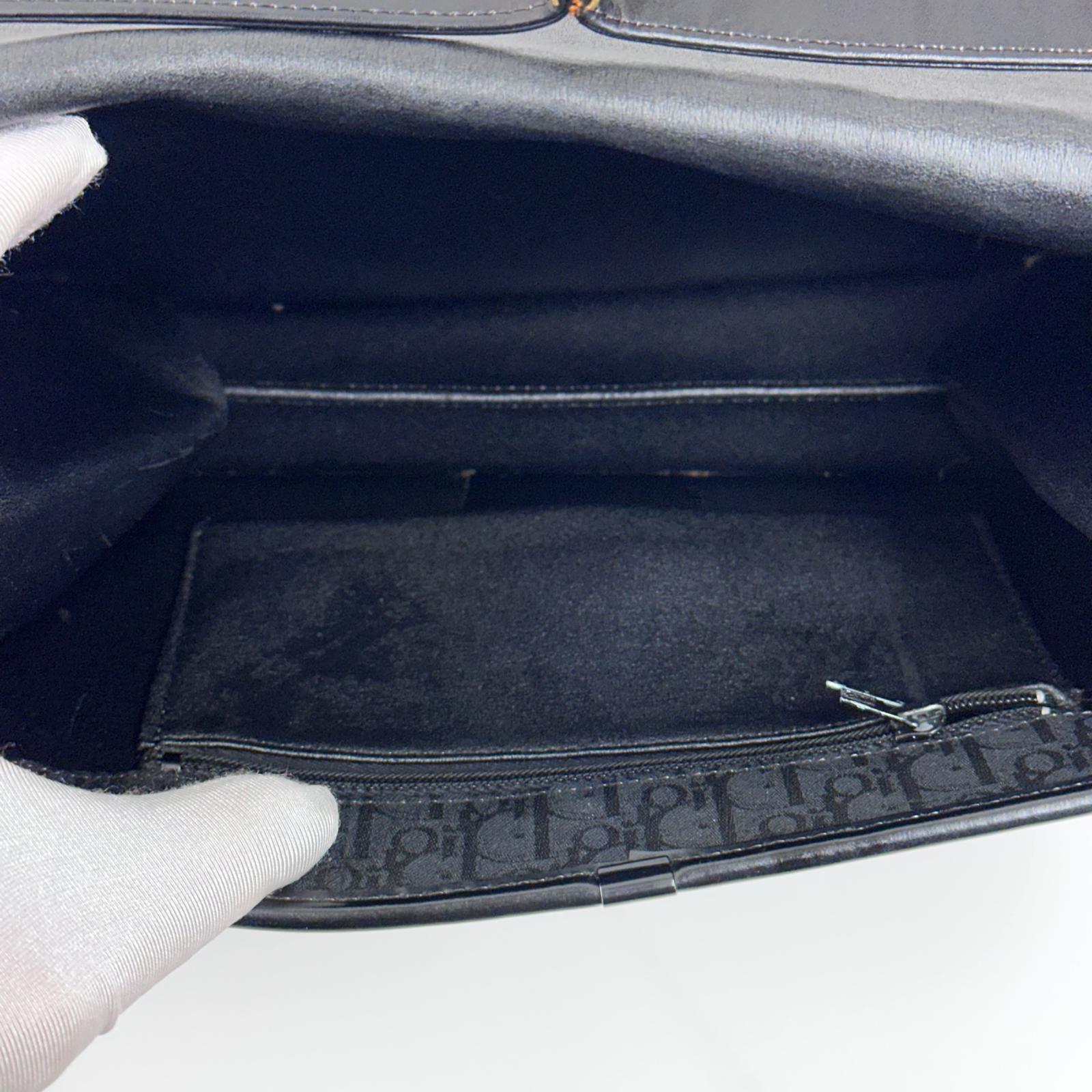 Dior Borsa a spalla modello CD in tela monogram nera