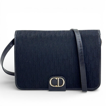 Dior Borsa a spalla modello CD in tela monogram nera