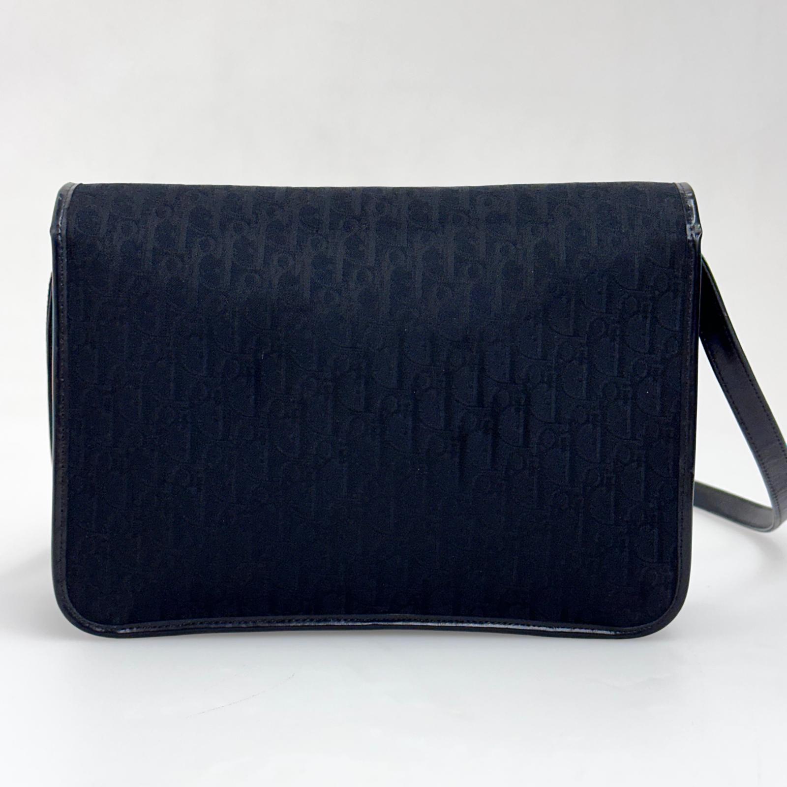 Dior Borsa a spalla modello CD in tela monogram nera