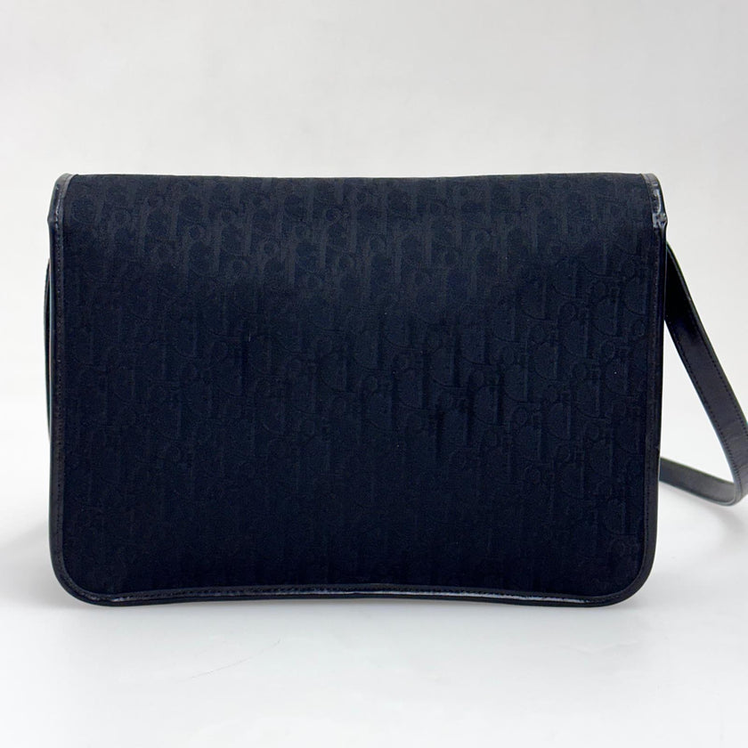 Dior Borsa a spalla modello CD in tela monogram nera
