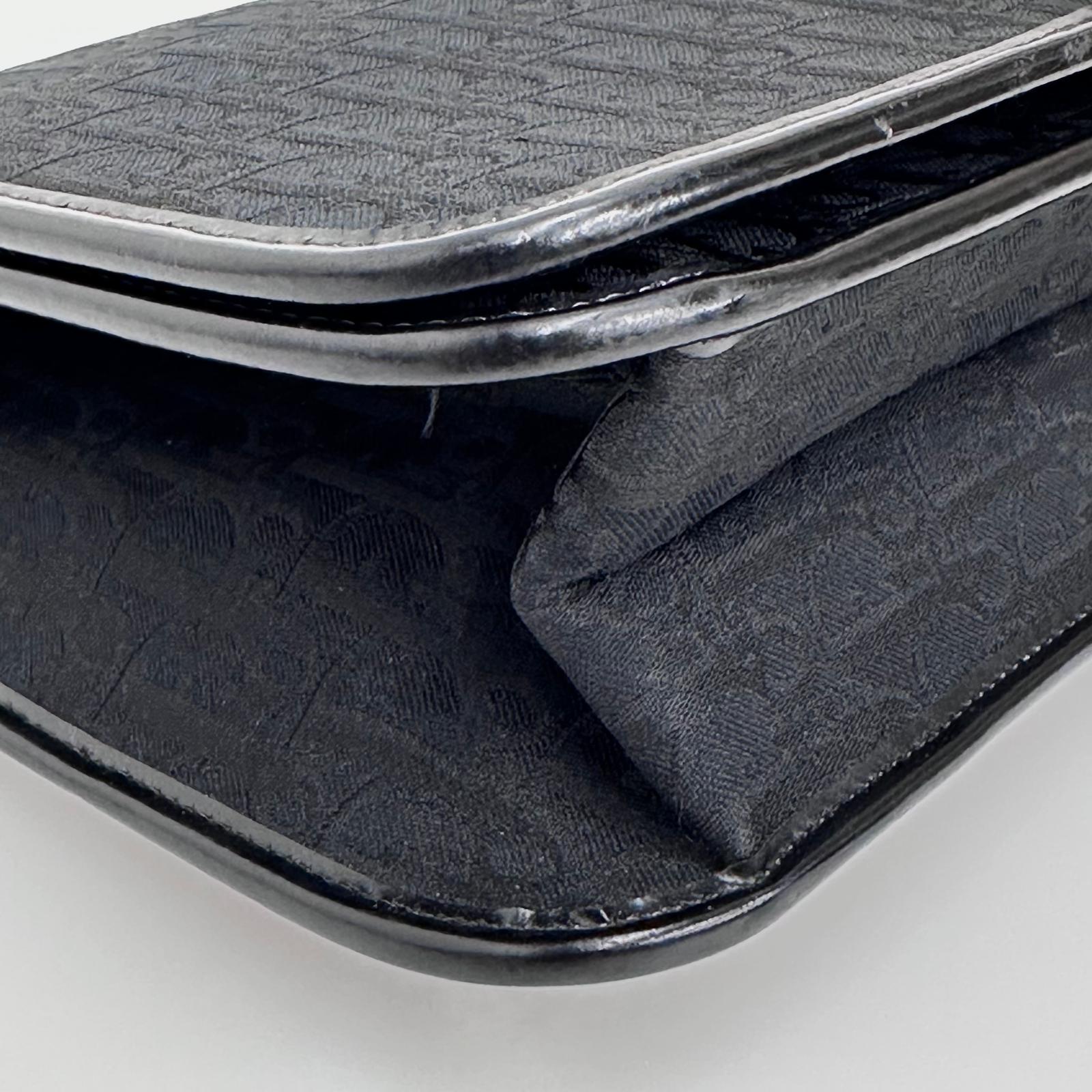 Dior Borsa a spalla modello CD in tela monogram nera