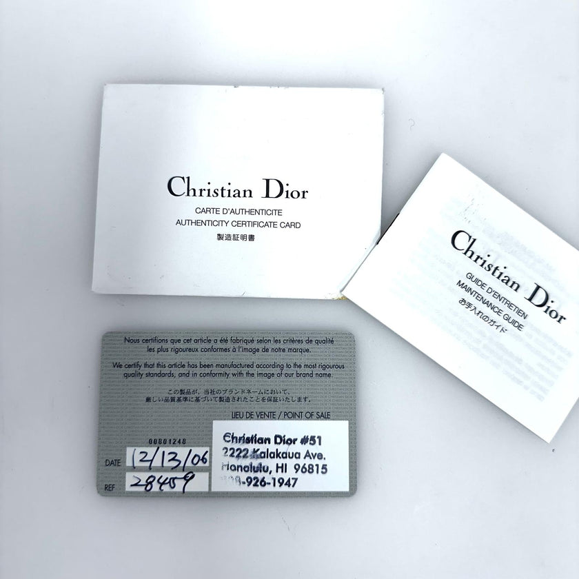 Dior Gaucho Bowling Bag in pelle nera con fibbia e charm CD