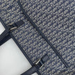 Dior Oblique Borsa a spalla in tela jacquard blu