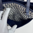 Dior Oblique Borsa a spalla in tela jacquard blu