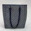 Dior Oblique Borsa a spalla in tela jacquard blu
