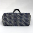 Dior Oblique Borsa a spalla in tela jacquard blu