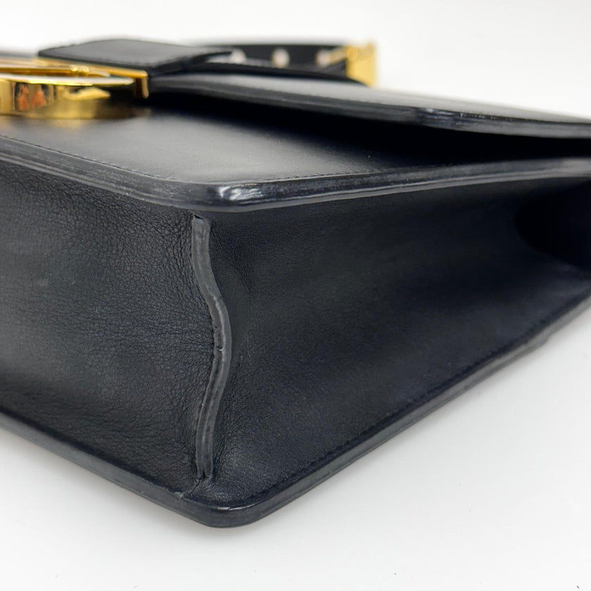 Dior borsa a tracolla 30 Montaigne in pelle Box nera