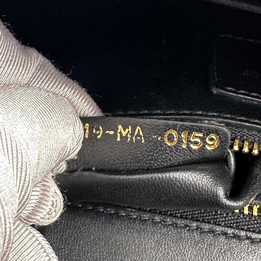 Dior borsa a tracolla 30 Montaigne in pelle Box nera