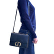 Dior borsa a tracolla 30 Montaigne in pelle Box nera