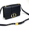 Dior borsa a tracolla 30 Montaigne in pelle Box nera
