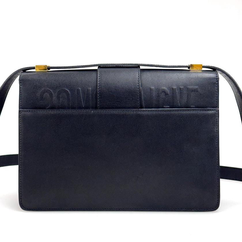 Dior borsa a tracolla 30 Montaigne in pelle Box nera