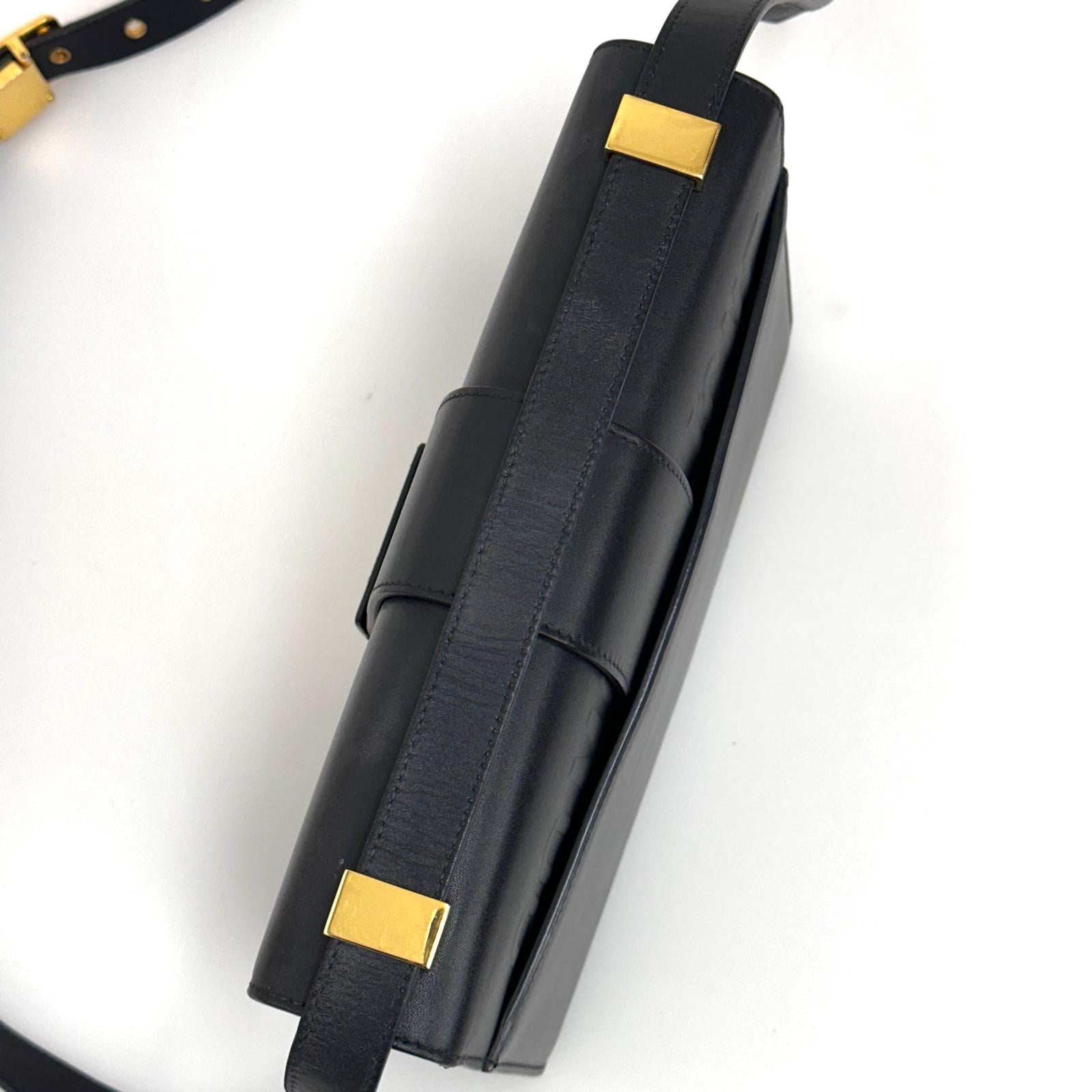 Dior borsa a tracolla 30 Montaigne in pelle Box nera