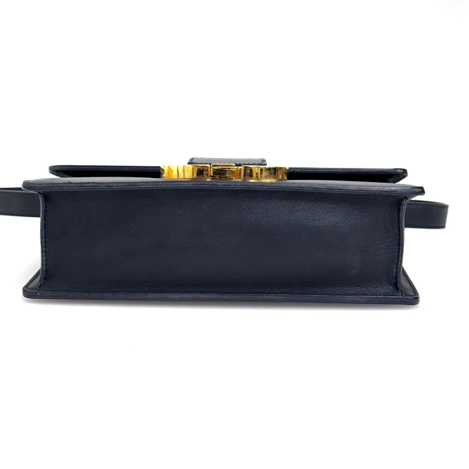 Dior borsa a tracolla 30 Montaigne in pelle Box nera