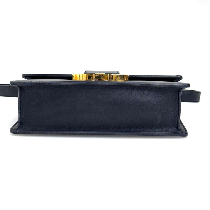 Dior borsa a tracolla 30 Montaigne in pelle Box nera