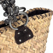 Dolce & Gabbana Borsa Coffa in palma intrecciata con manici in metallo