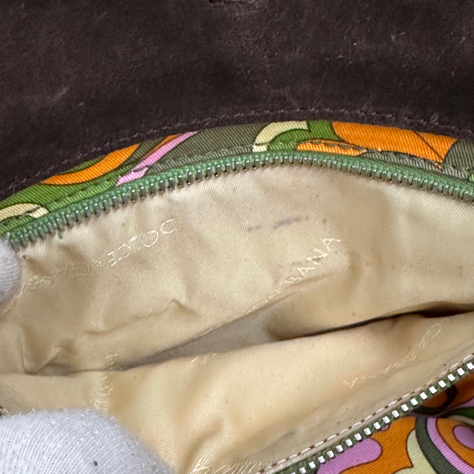 Dolce & Gabbana Borsa Coffa in palma intrecciata con manici in metallo