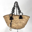 Dolce & Gabbana Borsa Coffa in palma intrecciata con manici in metallo